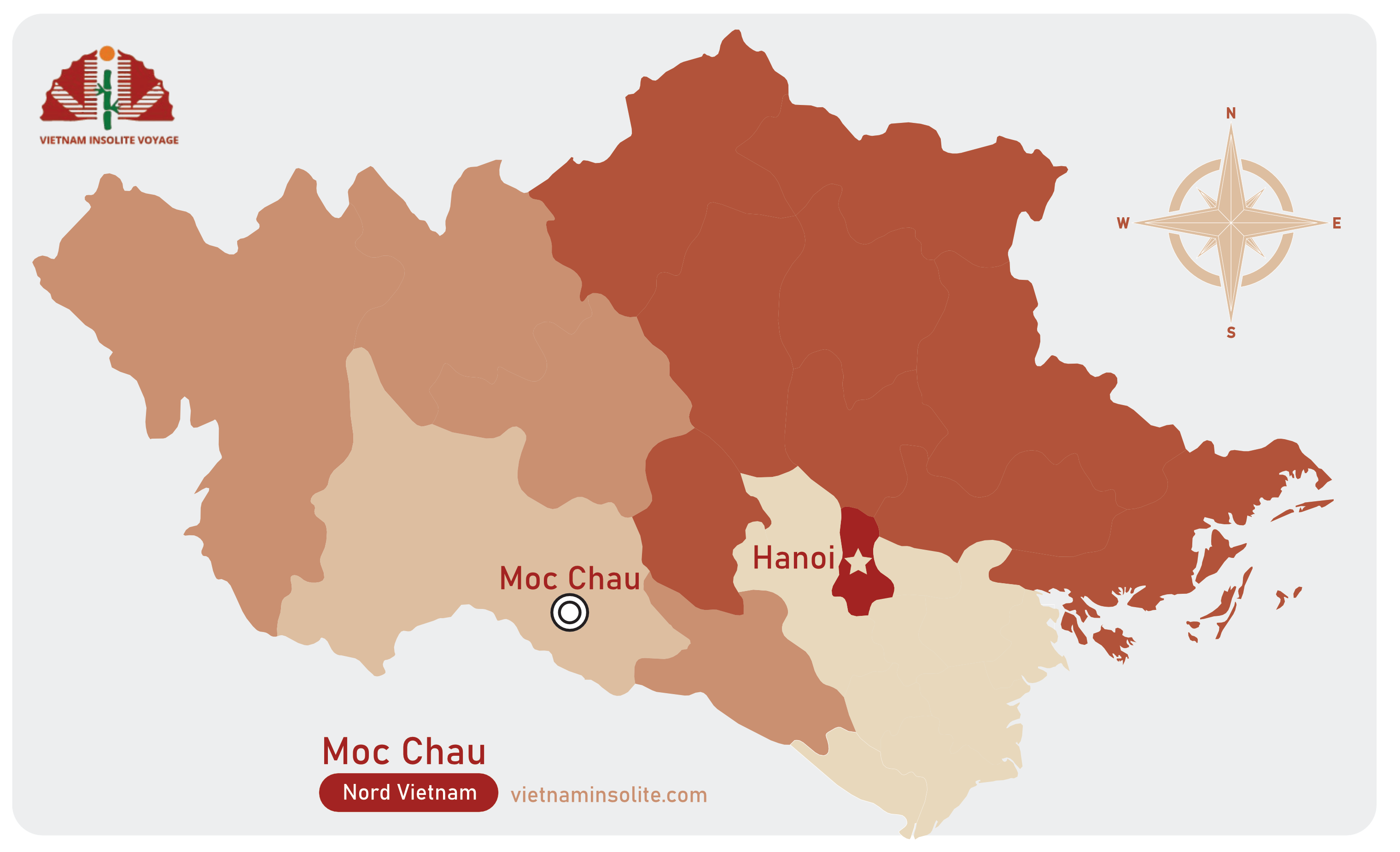 La carte de Moc Chau